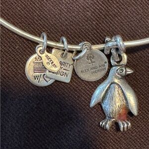 Alex and Ani Silver PENGUIN Charm